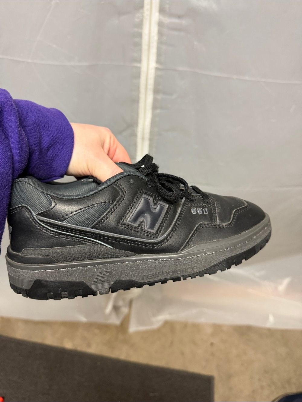 New Balance 550 Black and Gray Low-Top Sneaker